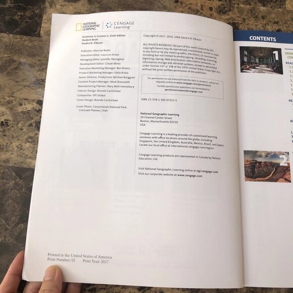 Grammar 1 In Context 6th Edi Sandra N. Elbaum 2017 Student Book Paperback - Picture 4 of 10